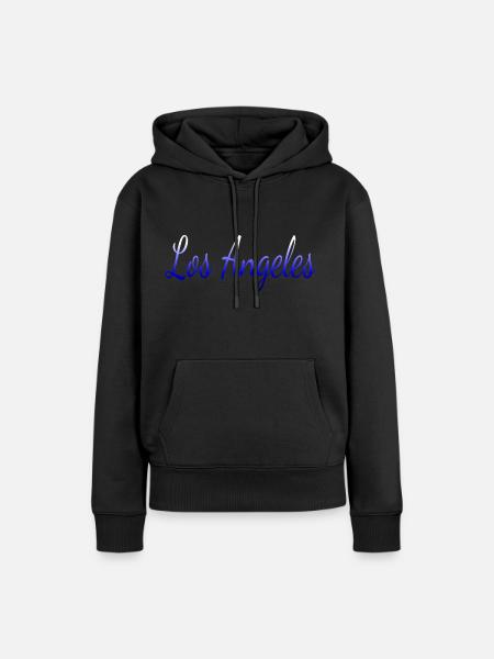 Los Angeles - Frauen Premium Bio Hoodie - Schwarz