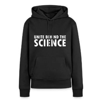 Unite behind the science - Sweat à capuche Premium bio Femme - noir - Devant - Julia (174cm)