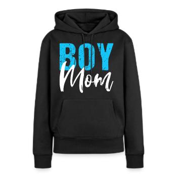 Boy Mom Son Mother Mom - Women’s Premium Organic Hoodie - black - Front - Julia (174cm)