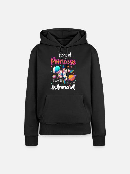 Astronaut Logo Sterne Discovery - Frauen Premium Bio Hoodie - Schwarz