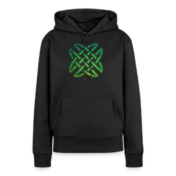 Celtic Knot - Sweat à capuche Premium bio Femme - noir - Devant - Julia (174cm)