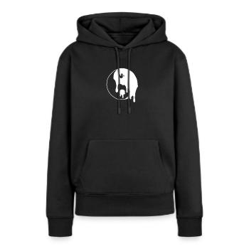 Yin Yang - Frauen Premium Bio Hoodie - Schwarz - Vorne - Julia (174cm)
