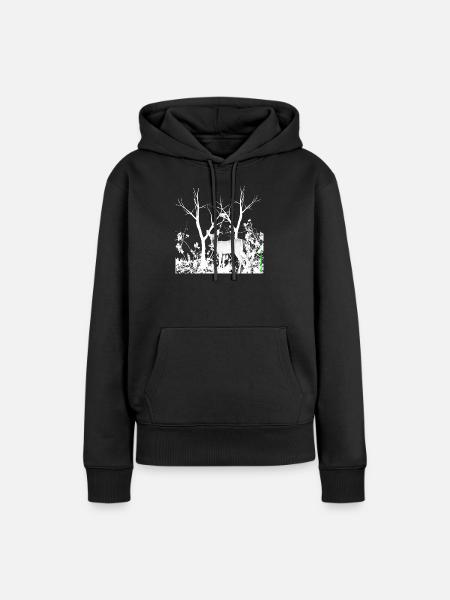 deer - Frauen Premium Bio Hoodie - Schwarz