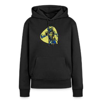 Vainqueur du quarterback du héros du football américain - Sweat à capuche Premium bio Femme - noir - Devant - Julia (174cm)
