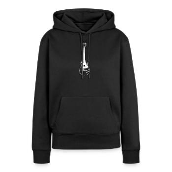 E-Gitarre - Frauen Premium Bio Hoodie - Schwarz - Vorne - Julia (174cm)