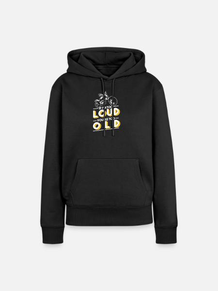 Funny sayings motorcycle motorbikes biker funny - Women’s Premium Organic Hoodie - black