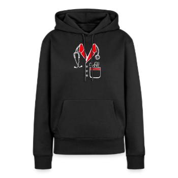 Médecin Médecin médecin spécialiste médecin de famille Médecin de famille Urgences - Sweat à capuche Premium bio Femme - noir - Devant - Julia (174cm)