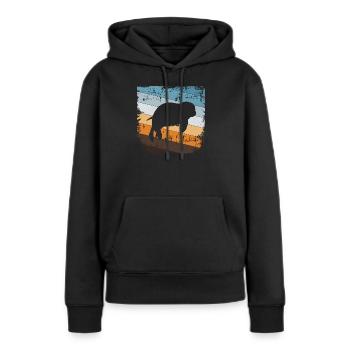 Phoque phoque - Sweat à capuche Premium bio Femme - noir - Devant - Julia (174cm)
