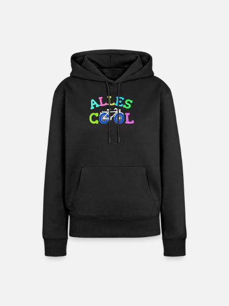 Fahrrad Biker Statement - Frauen Premium Bio Hoodie - Schwarz