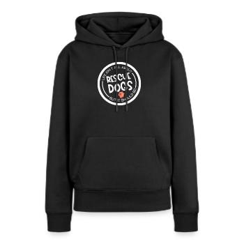 Rettungshund Suchhund Diensthund Pfote - Frauen Premium Bio Hoodie - Schwarz - Vorne - Julia (174cm)