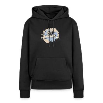 Valentinstag Schwimmer beim Wettkampf - Frauen Premium Bio Hoodie - Schwarz - Vorne - Julia (174cm)