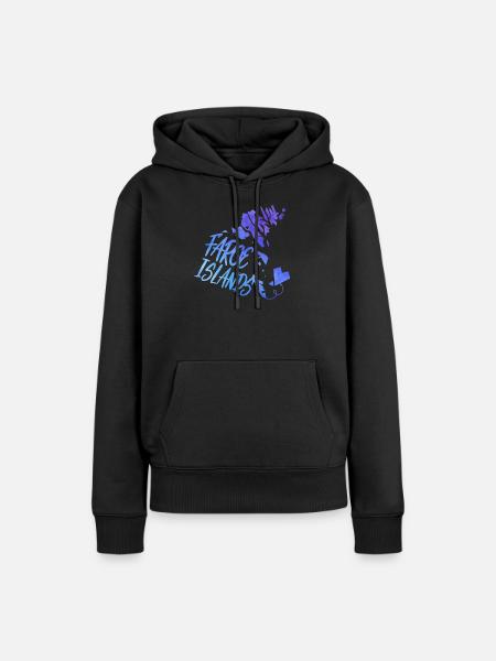 Faroe Islands - Dame Premium hoodie, økologisk bomuld - sort