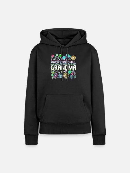 Großmama Spruch Großmutter Oma Ruhestand - Frauen Premium Bio Hoodie - Schwarz