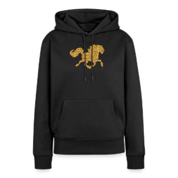 Pferdeliebe Pferde Islandpferde Galopp Fohlen - Frauen Premium Bio Hoodie - Schwarz - Vorne - Julia (174cm)