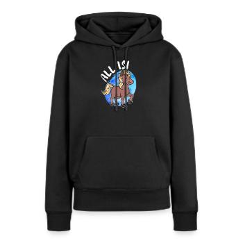 Islandponys Pony Statement Islandpferde Pferdenarr - Frauen Premium Bio Hoodie - Schwarz - Vorne - Julia (174cm)