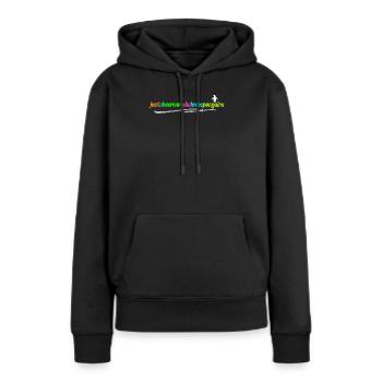 Déclaration du manchot d’Antarctique Oiseau animal Oiseau de mer - Sweat à capuche Premium bio Femme - noir - Devant - Julia (174cm)