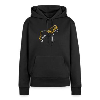 Chevaux Etalon islandais Arabe Chevaux islandais - Sweat à capuche Premium bio Femme - noir - Devant - Julia (174cm)