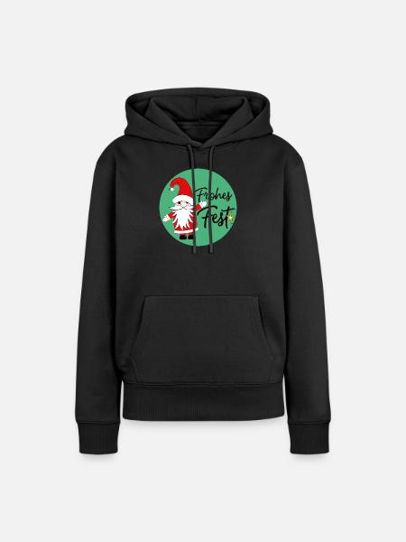 Frohes Fest - Frauen Premium Bio Hoodie - Schwarz