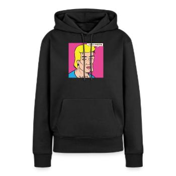 L’auto-louange du Pop Art dans le style de la bande dessinée - Sweat à capuche Premium bio Femme - noir - Devant - Julia (174cm)
