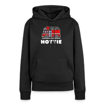 Feuerwehrauto Statement Lebensretter Feuerwehr - Frauen Premium Bio Hoodie - Schwarz - Vorne - Julia (174cm)