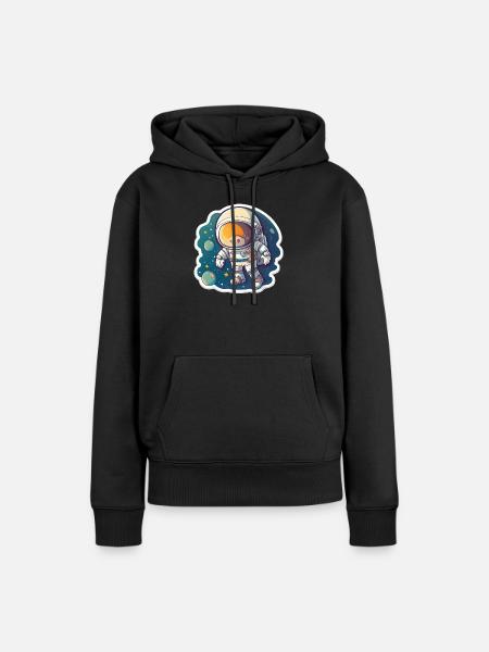 Space Adventure - Frauen Premium Bio Hoodie - Schwarz