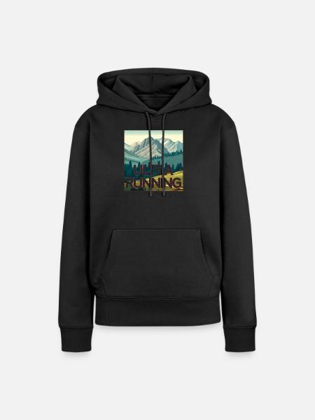 Ultra Laufen - Frauen Premium Bio Hoodie - Schwarz
