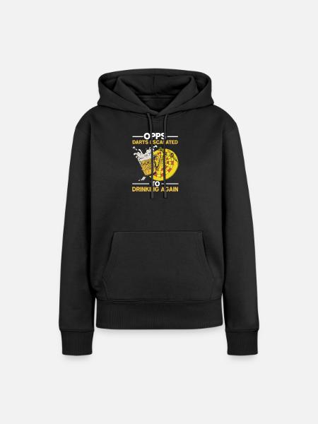 Dart Bier Kneipen Design - Frauen Premium Bio Hoodie - Schwarz