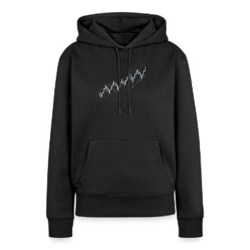 Candlestick-Diagramm - Frauen Premium Bio Hoodie - Schwarz - Vorne - Julia (174cm)