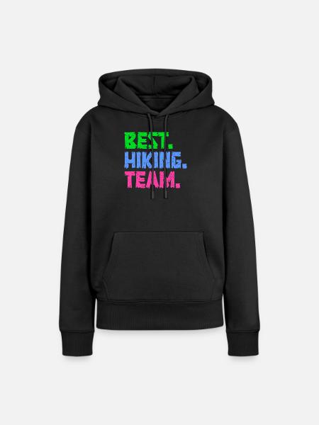Wanderung Statement Wandern Wanderer Klettern - Frauen Premium Bio Hoodie - Schwarz