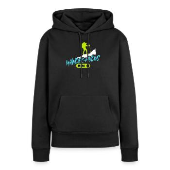 Bergwandern Wandern Wanderer Gletscher Statement - Frauen Premium Bio Hoodie - Schwarz - Vorne - Julia (174cm)