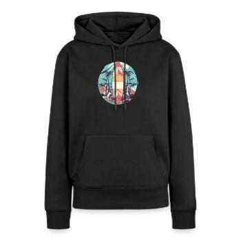 Surfbrett - Frauen Premium Bio Hoodie - Schwarz - Vorne - Julia (174cm)