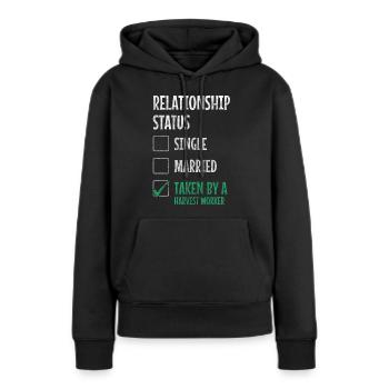 Ouvrier agricole Récolte Temps de récolte Légumes - Sweat à capuche Premium bio Femme - noir - Devant - Julia (174cm)