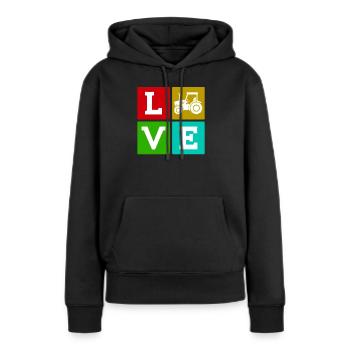 Traktor Landleben Spruch Nutzfahrzeug Landwirt - Frauen Premium Bio Hoodie - Schwarz - Vorne - Julia (174cm)