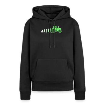 Véhicule utilitaire Tracteur Evolution Véhicule Bauer Field - Sweat à capuche Premium bio Femme - noir - Devant - Julia (174cm)
