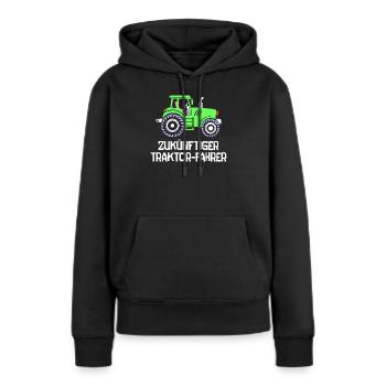 Landleben Fahrzeug Landwirt Traktor Statement - Frauen Premium Bio Hoodie - Schwarz - Vorne - Julia (174cm)