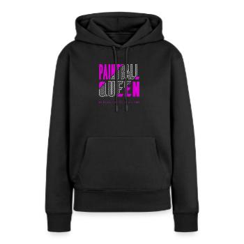 Paintball Königin - Frauen Premium Bio Hoodie - Schwarz - Vorne - Julia (174cm)