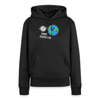 Mutter Erde Statement Umweltfreundlich Umwelt - Frauen Premium Bio Hoodie - Schwarz - Vorne - Julia (174cm)