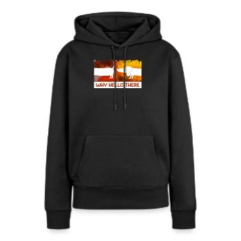 Tiere Statement Haustiere Kuscheltier Hund - Frauen Premium Bio Hoodie - Schwarz - Vorne - Julia (174cm)