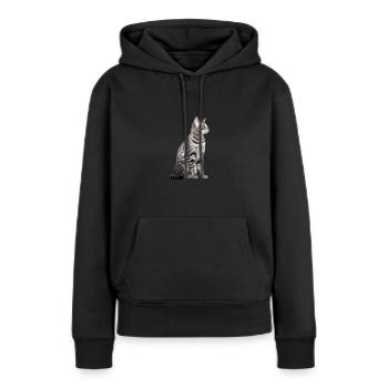 Egyptian Mau Ägyptische Mau - Frauen Premium Bio Hoodie - Schwarz - Vorne - Julia (174cm)