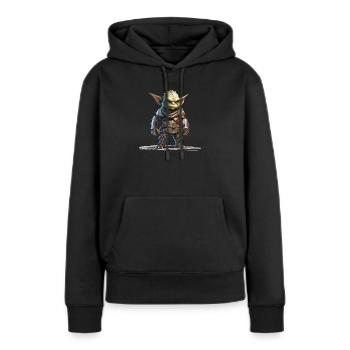 Goblin Anführer Fantasy RPG Shirt - Frauen Premium Bio Hoodie - Schwarz - Vorne - Julia (174cm)