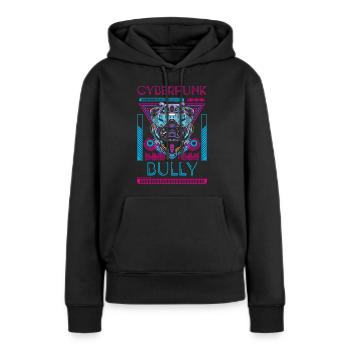 Cyborg Android Néon - Sweat à capuche Premium bio Femme - noir - Devant - Julia (174cm)