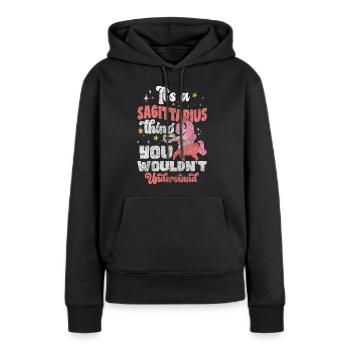 Sternzeichen Geburt Aberglauben - Frauen Premium Bio Hoodie - Schwarz - Vorne - Julia (174cm)
