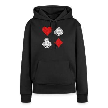 Glücksspiel Roulette Lotterie Poker Zocken Casino - Frauen Premium Bio Hoodie - Schwarz - Vorne - Julia (174cm)