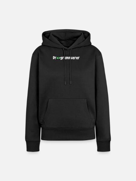 Programmierer Computerfreak Skripting Code Nerd - Frauen Premium Bio Hoodie - Schwarz