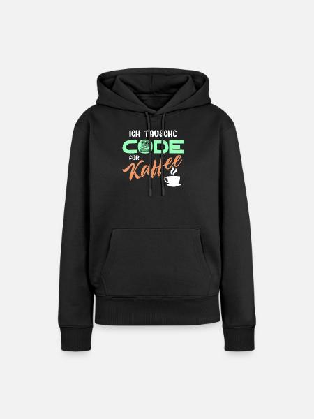 Code Developer Statement Programmierer Computer - Frauen Premium Bio Hoodie - Schwarz