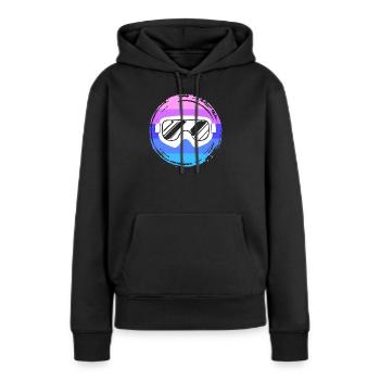 Hiver Hiver Saison d’hiver Sports d’hiver Neige Froid - Sweat à capuche Premium bio Femme - noir - Devant - Julia (174cm)