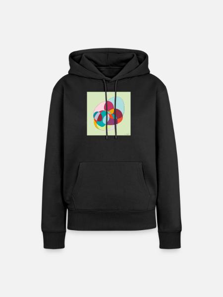Verschlungene Farbübergänge - Frauen Premium Bio Hoodie - Schwarz