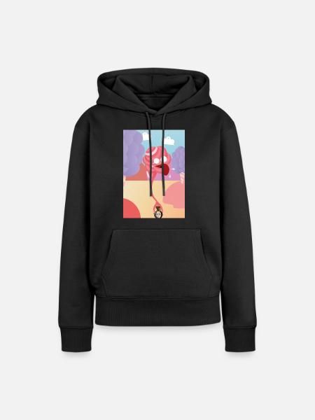 Zuckerrausch - Frauen Premium Bio Hoodie - Schwarz