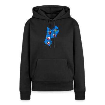 Région Aquitaine - Sweat à capuche Premium bio Femme - noir - Devant - Julia (174cm)