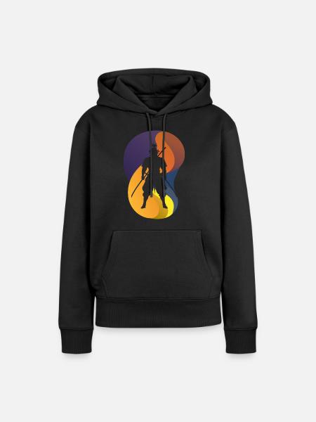 Samurai Ninja Karate - Frauen Premium Bio Hoodie - Schwarz